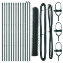 vidaXL Kerítés oszlopokkal Zöld 1 x 25 m PVC-bevonatos acél