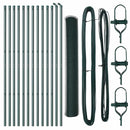 vidaXL Kerítés oszlopokkal Zöld 1.2 x 25 m PVC-bevonatos acél