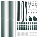 vidaXL Kerítés oszlopokkal Zöld 1.4 x 25 m PVC-bevonatos acél