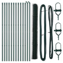 vidaXL Kerítés oszlopokkal Zöld 1.5 x 25 m PVC-bevonatos acél