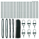 vidaXL Kerítés oszlopokkal Zöld 0.6 x 50 m PVC-bevonatos acél