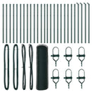 vidaXL Kerítés oszlopokkal Zöld 0.8 x 50 m PVC-bevonatos acél