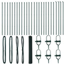 vidaXL Kerítés oszlopokkal Zöld 1.2 x 50 m PVC-bevonatos acél