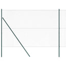 vidaXL Kerítés oszlopokkal Zöld 1.6 x 50 m PVC-bevonatos acél