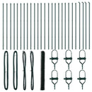 vidaXL Kerítés oszlopokkal Zöld 1.6 x 50 m PVC-bevonatos acél