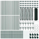 vidaXL Kerítés oszlopokkal Zöld 0.4 x 100 m PVC-bevonatos acél