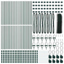 vidaXL Kerítés oszlopokkal Zöld 0.4 x 100 m PVC-bevonatos acél