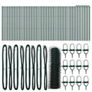 vidaXL Kerítés oszlopokkal Zöld 0.6 x 100 m PVC-bevonatos acél