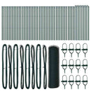 vidaXL Kerítés oszlopokkal Zöld 0.8 x 100 m PVC-bevonatos acél