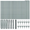 vidaXL Kerítés oszlopokkal Zöld 1.5 x 100 m PVC-bevonatos acél