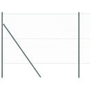 vidaXL Kerítés oszlopokkal Zöld 1.5 x 100 m PVC-bevonatos acél