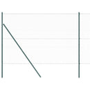 vidaXL Kerítés oszlopokkal Zöld 1.6 x 100 m PVC-bevonatos acél