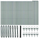 vidaXL Kerítés oszlopokkal Zöld 1.6 x 100 m PVC-bevonatos acél