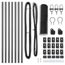 vidaXL Kerítés oszlopokkal Szürke 0,4 x 10 m PVC-bevonatos acél