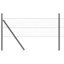 vidaXL Kerítés oszlopokkal Szürke 0,4 x 10 m PVC-bevonatos acél