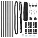 vidaXL Kerítés oszlopokkal Szürke 0,4 x 10 m PVC-bevonatos acél