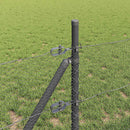 vidaXL Kerítés oszlopokkal Szürke 0.5 x 10 m PVC-bevonatos acél