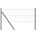 vidaXL Kerítés oszlopokkal Szürke 0,6 x 10 m PVC-bevonatos acél