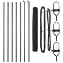 vidaXL Kerítés oszlopokkal Szürke 1.2 x 10 m PVC-bevonatos acél