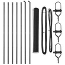 vidaXL Kerítés oszlopokkal Szürke 1.4 x 10 m PVC-bevonatos acél