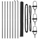 vidaXL Kerítés oszlopokkal Szürke 1.5 x 10 m PVC-bevonatos acél