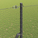 vidaXL Kerítés oszlopokkal Szürke 1.6 x 10 m PVC-bevonatos acél