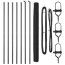 vidaXL Kerítés oszlopokkal Szürke 1.6 x 10 m PVC-bevonatos acél