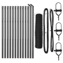 vidaXL Kerítés oszlopokkal Szürke 0,4 x 25 m PVC-bevonatos acél