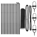 vidaXL Kerítés oszlopokkal Szürke 0,6 x 25 m PVC-bevonatos acél