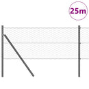 vidaXL Talajra rögzíthető hegesztett drótkerítés 25 x 0,6 m (Sz x M)