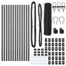 vidaXL Kerítés oszlopokkal Szürke 0,6 x 25 m PVC-bevonatos acél