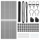 vidaXL Kerítés oszlopokkal Szürke 1 x 25 m PVC-bevonatos acél