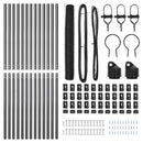 vidaXL Kerítés oszlopokkal Szürke 1.2 x 25 m PVC-bevonatos acél