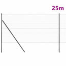 vidaXL Kerítés oszlopokkal Szürke 1.2 x 25 m PVC-bevonatos acél