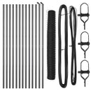 vidaXL Kerítés oszlopokkal Szürke 1.4 x 25 m PVC-bevonatos acél