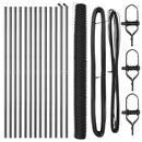 vidaXL Kerítés oszlopokkal Szürke 1.5 x 25 m PVC-bevonatos acél