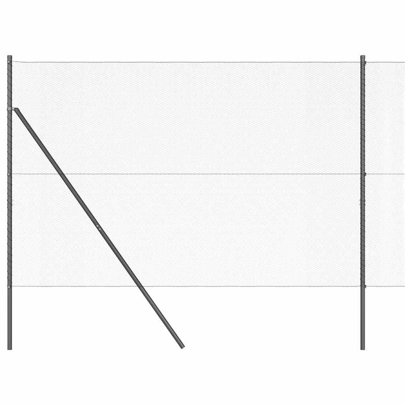 vidaXL Kerítés oszlopokkal Szürke 1.6 x 25 m PVC-bevonatos acél