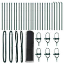 vidaXL Kerítés oszlopokkal Szürke 0.4 x 50 m PVC-bevonatos acél