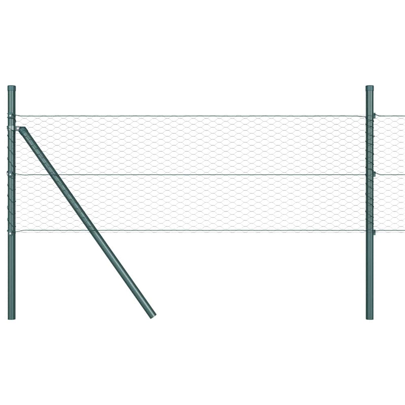 vidaXL Kerítés oszlopokkal Szürke 0.4 x 50 m PVC-bevonatos acél