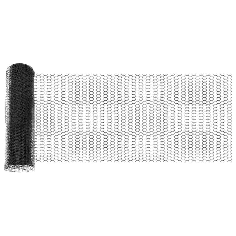 vidaXL Kerítés oszlopokkal Szürke 0.4 x 50 m PVC-bevonatos acél