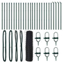 vidaXL Kerítés oszlopokkal Szürke 0.4 x 50 m PVC-bevonatos acél