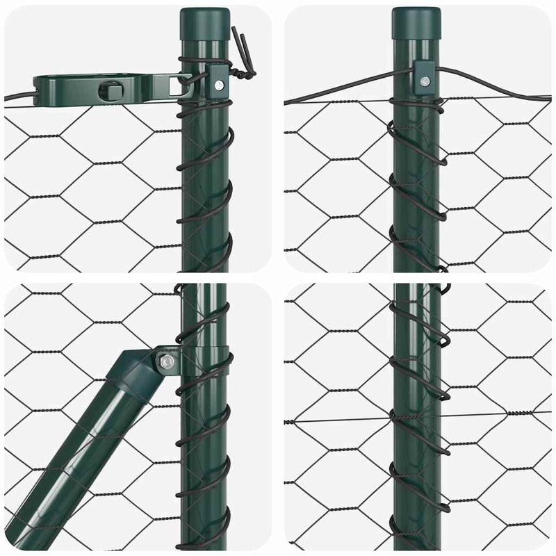 vidaXL Kerítés oszlopokkal Szürke 0.5 x 50 m PVC-bevonatos acél