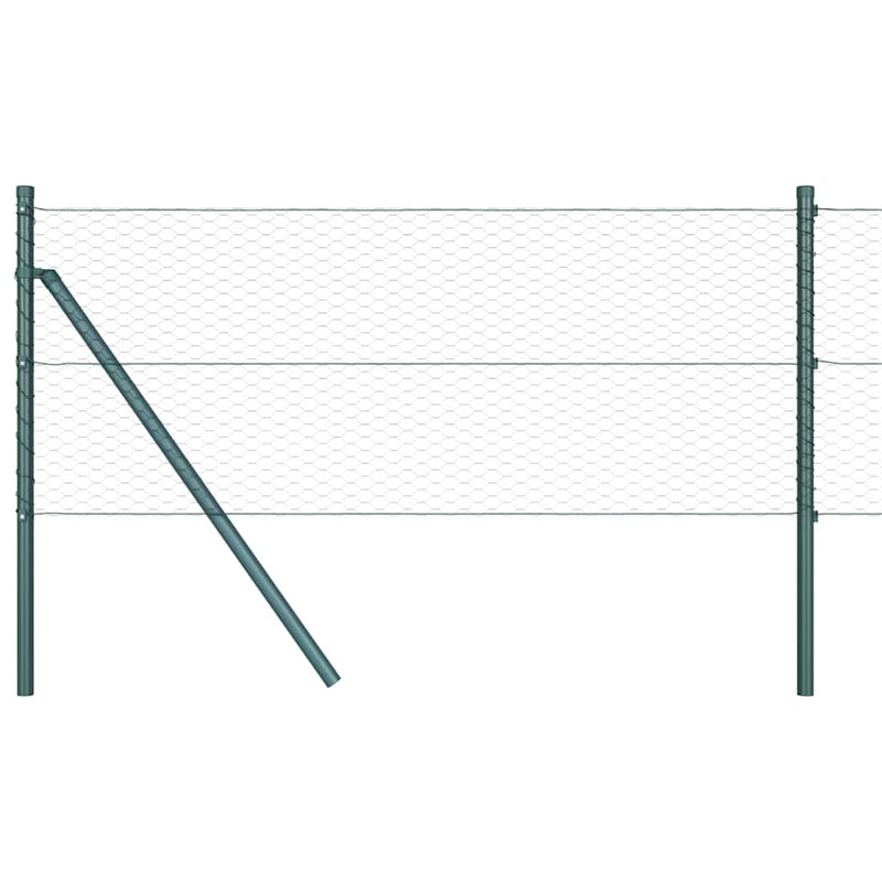vidaXL Kerítés oszlopokkal Szürke 0.6 x 50 m PVC-bevonatos acél