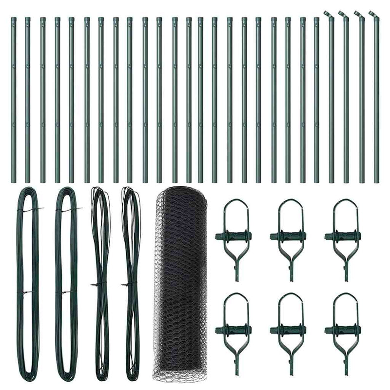 vidaXL Kerítés oszlopokkal Szürke 0.6 x 50 m PVC-bevonatos acél