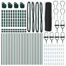 vidaXL Kerítés oszlopokkal Szürke 0.8 x 50 m PVC-bevonatos acél