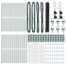 vidaXL Kerítés oszlopokkal Szürke 1 x 50 m PVC-bevonatos acél