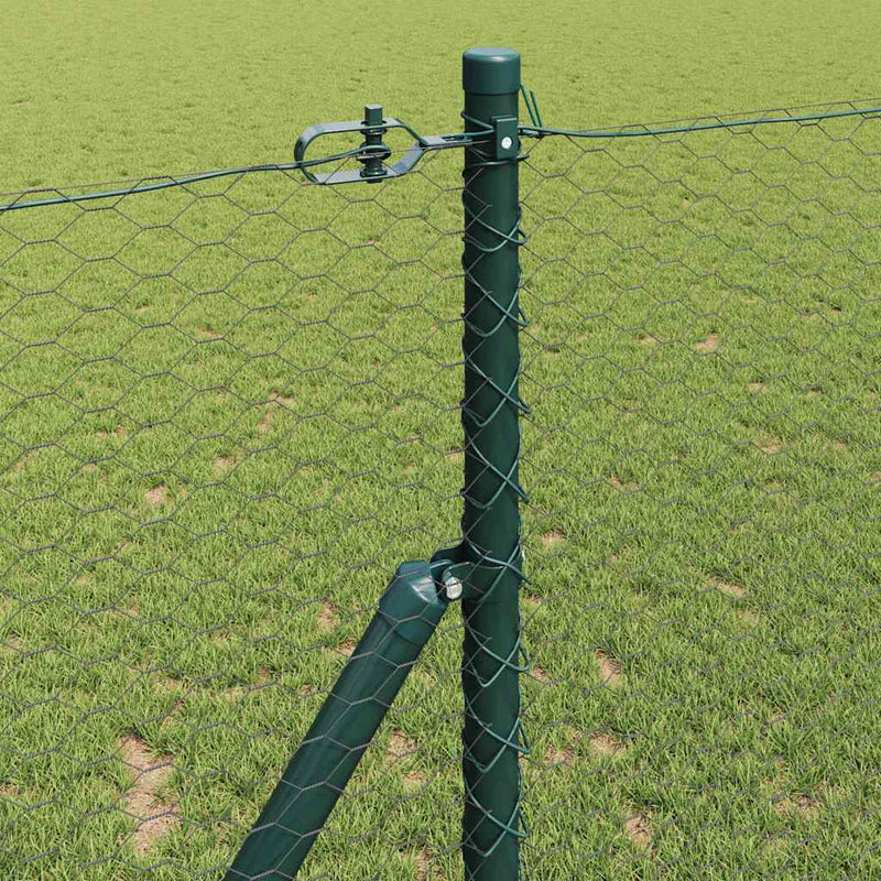 vidaXL Kerítés oszlopokkal Szürke 1.2 x 50 m PVC-bevonatos acél