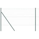 vidaXL Kerítés oszlopokkal Szürke 1.2 x 50 m PVC-bevonatos acél