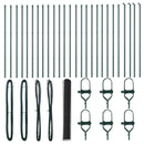 vidaXL Kerítés oszlopokkal Szürke 1.4 x 50 m PVC-bevonatos acél