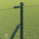 vidaXL Kerítés oszlopokkal Szürke 1.4 x 50 m PVC-bevonatos acél